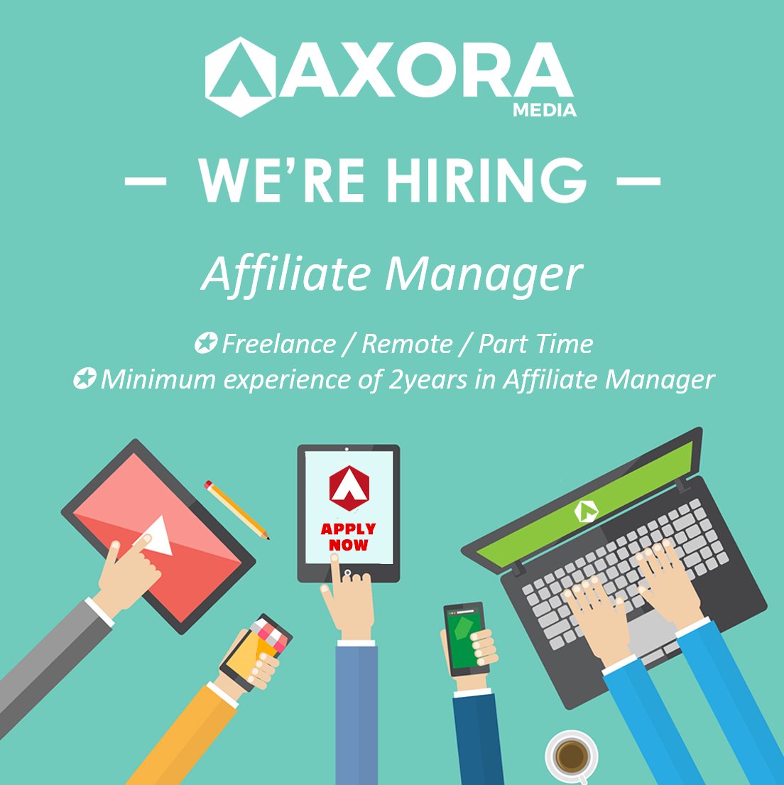Charles_Axora's tweet photo. Axora Media is getting bigger and now we are looking for experienced affiliate manager to join us 🏬
We are fast growing Affiliate Network and main verticals focus in CPA mobile subscription and CPL lead gen.

Check out here for more posting detail:
https://t.co/CcufVCBvmu https://t.co/RL8kRdLXnr