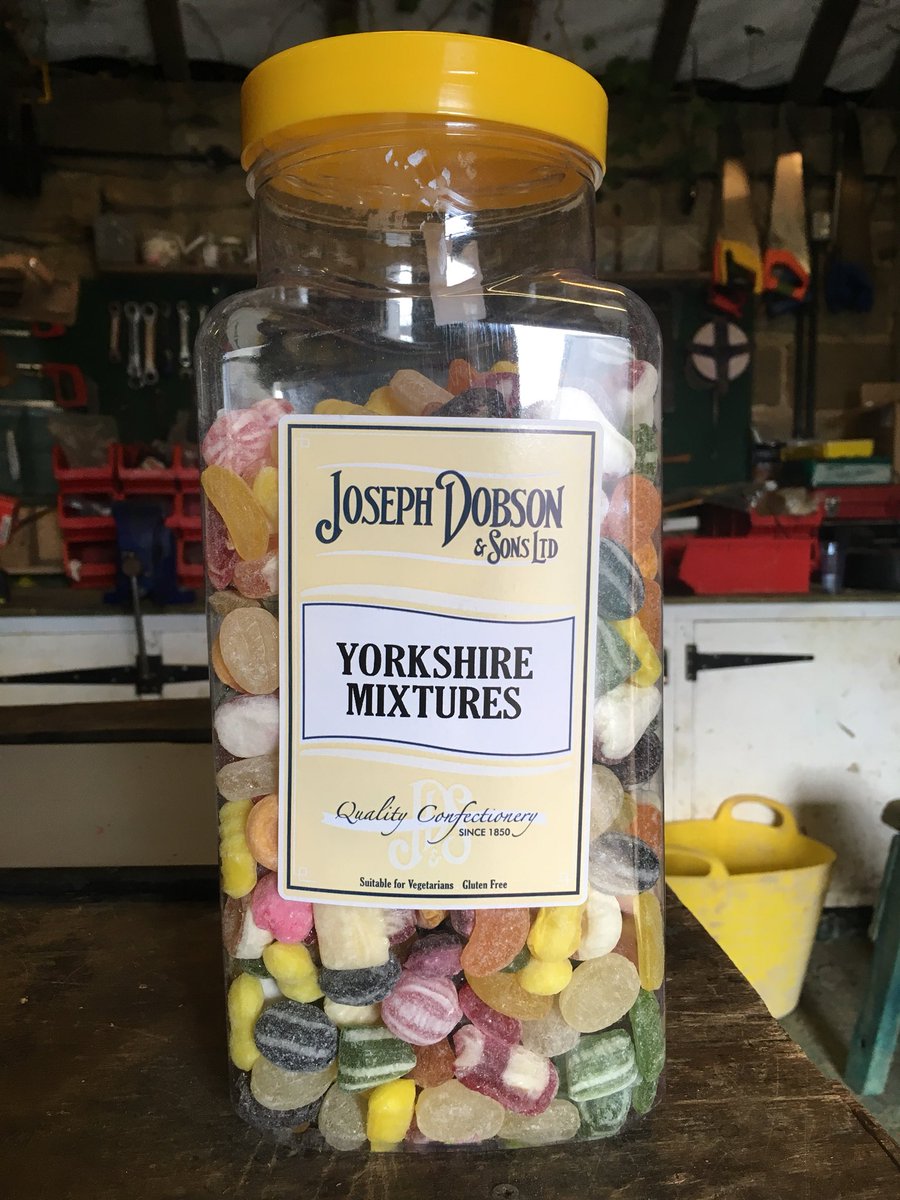 Heather_Benn88's tweet photo. The reserve volunteers at @RSPB_OldMoor really are the best! Brought in direct from the Elland source by @tweetato1 this morning. Autumn work programme fuel!! These will keep us going for a few weeks. Or days.🍬🤪 https://t.co/wbTAg0301R