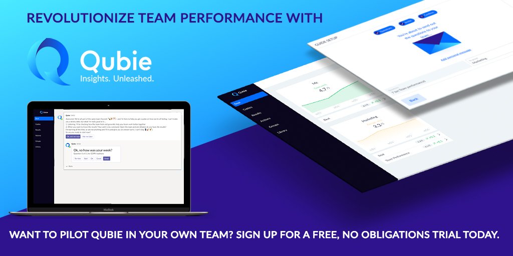 Want to revolutionize team performance? Qubie has it covered. Sign-up for FREE today. ow.ly/2tzk30lN8Th #HappyTeams outperform #HRTechConf #SHRM