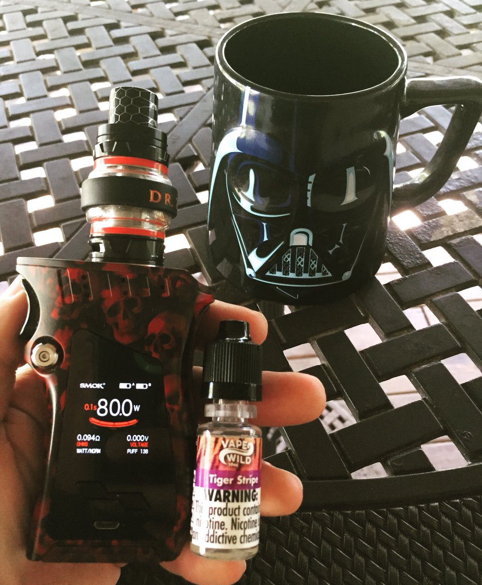 Warning- It’s that kinda morning😈  @DeathWishCoffee @VapeWild @SMOKTECHLOGY  #darthvaper #vapefam #vapelife #vapenation #keepitcloudy #skullmag