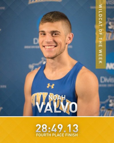 PolyWildcats's tweet photo. πΊπ
Wildcat Athletics is proud to announce this weeks #WildcatsoftheWeek
Noah Valvo placed fourth in the Steven A. Warde Invitational. He covered the 8K course in 28:49.13, helping the Wildcats win the event with 34 points.
#PolyCC #d3xc @SUNYPolyCC #WildcatWednesday https://t.co/s1cFw34adi