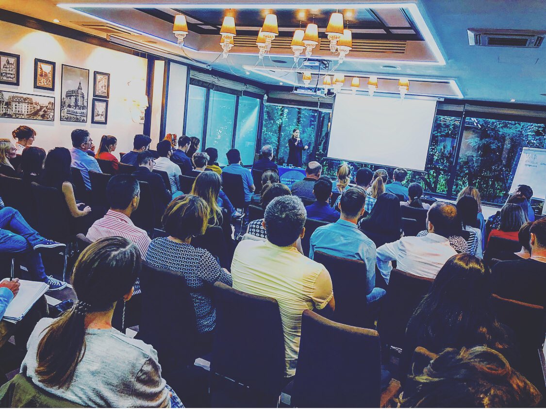 joelasiapacific's tweet photo. The @IEbusiness team is kicking off with day two of the Positive Story Telling & Personal Branding Tour through Central Europe. Today we’ve got 75 guests at #TheEpoqueHotel in #Bucharest. #IE is looking for top talent for our #degree and #openprograms at https://t.co/TyiqiY0zhV https://t.co/e71LHZe2iH