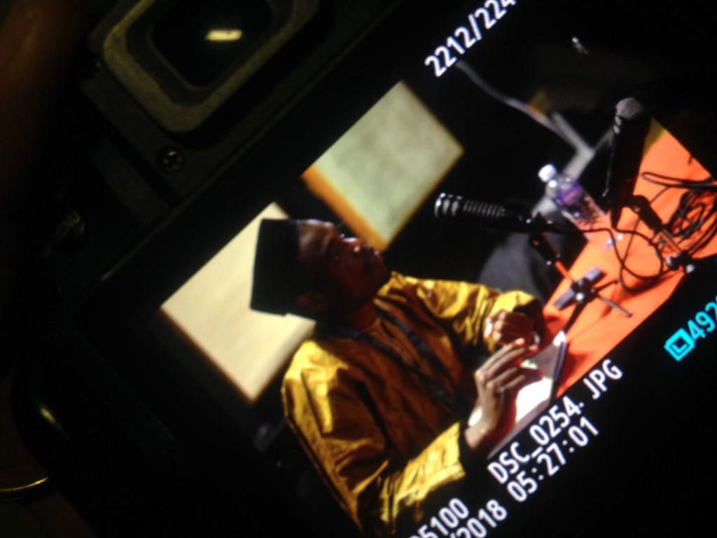superpositionZA's tweet photo. Back in the studio with @nyghtowl interviewing the Wangarĩ Muta Maathai Impact award winner, Yasini Musa Ayami along with @vukosi and Willie Brink. Follow @GCPPodcast to hear more about how Yasini is tackling societal problems using Deep Learning. #DLindaba2018 #podcasters https://t.co/THBCLpqLJG
