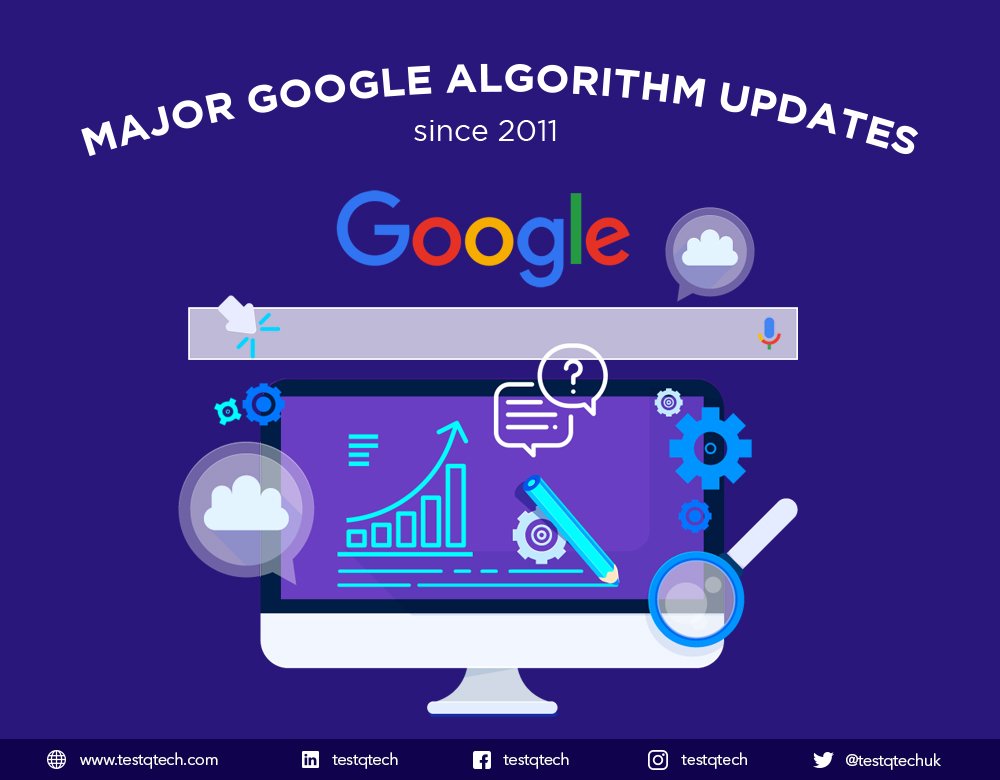 Using SEO still your website ranking is not progressing?
Then it's essential to understand the factors affecting it.
You need to know the Google Algorithm Updates, click here
 bit.ly/2p0AAFj 
 #algorithmupdates #seotips #googleAlgorithms #testqtech #testqtechnologies