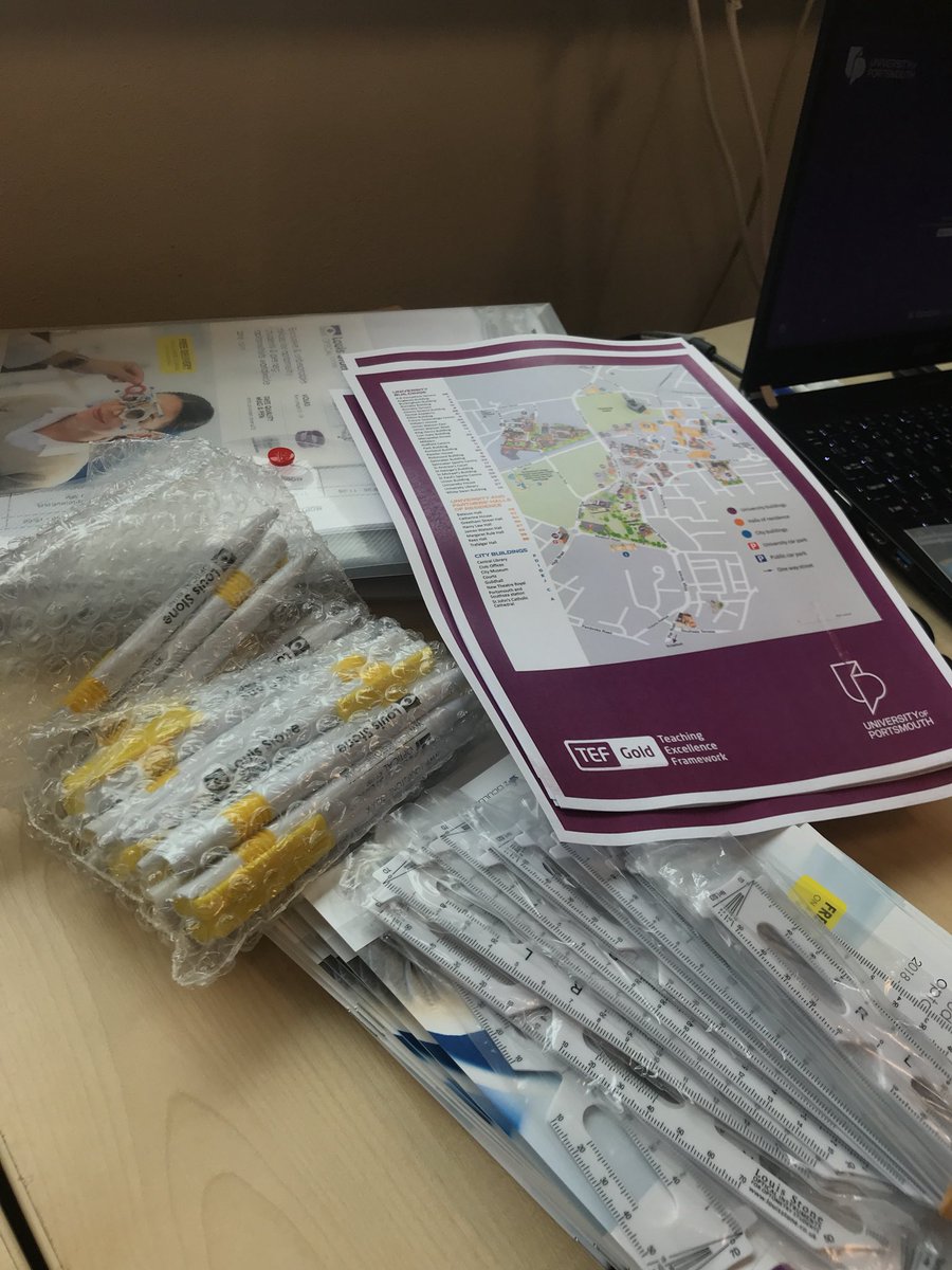 UOP_Optometry's tweet image. Preparing welcome packs for the new #optometry students starting next week #packforportsmouth
