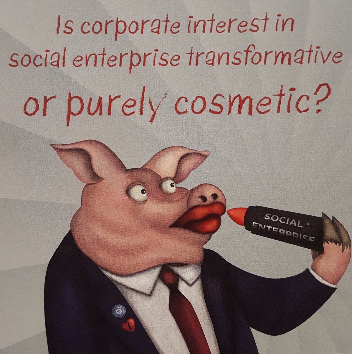 A pig with lipstick still a pig. Dear corporate don't use cosmetics #SEWF2018