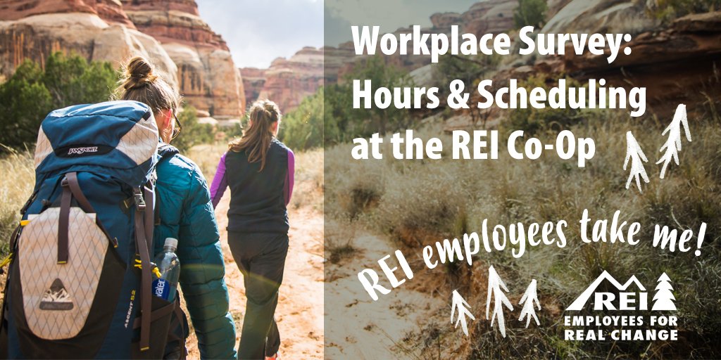 reigreenvests's tweet photo. Good Morning Twitter Universe! Sending this one to every #reiemployee who wears a green vest. We have a rare opportunity to bring awareness to REI's terrible scheduling practices and #hoursmatter. #RiseUp #getoutside #OptOutside and all that good stuff. https://t.co/nwbFXAb4pI https://t.co/nv1q2mEaY3