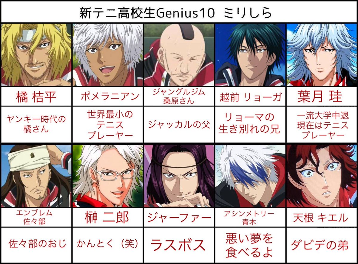 あいゆ Twitterissa テニプリを全国大会初戦くらいまでしか知らない妹にミリしらやってもらった テニプリ ミリしら