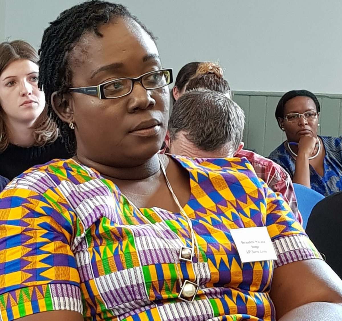ChristianAidIrl's tweet photo. Sierra Leone MP, Bernadette Wuyatta Songa tells @ChristianAidIrl and @Trocaire's #WomenInPolitics conference  that the Sierra Leone delegates only heard about the #ICPWC18 from the NGOs. https://t.co/Da94daiyte