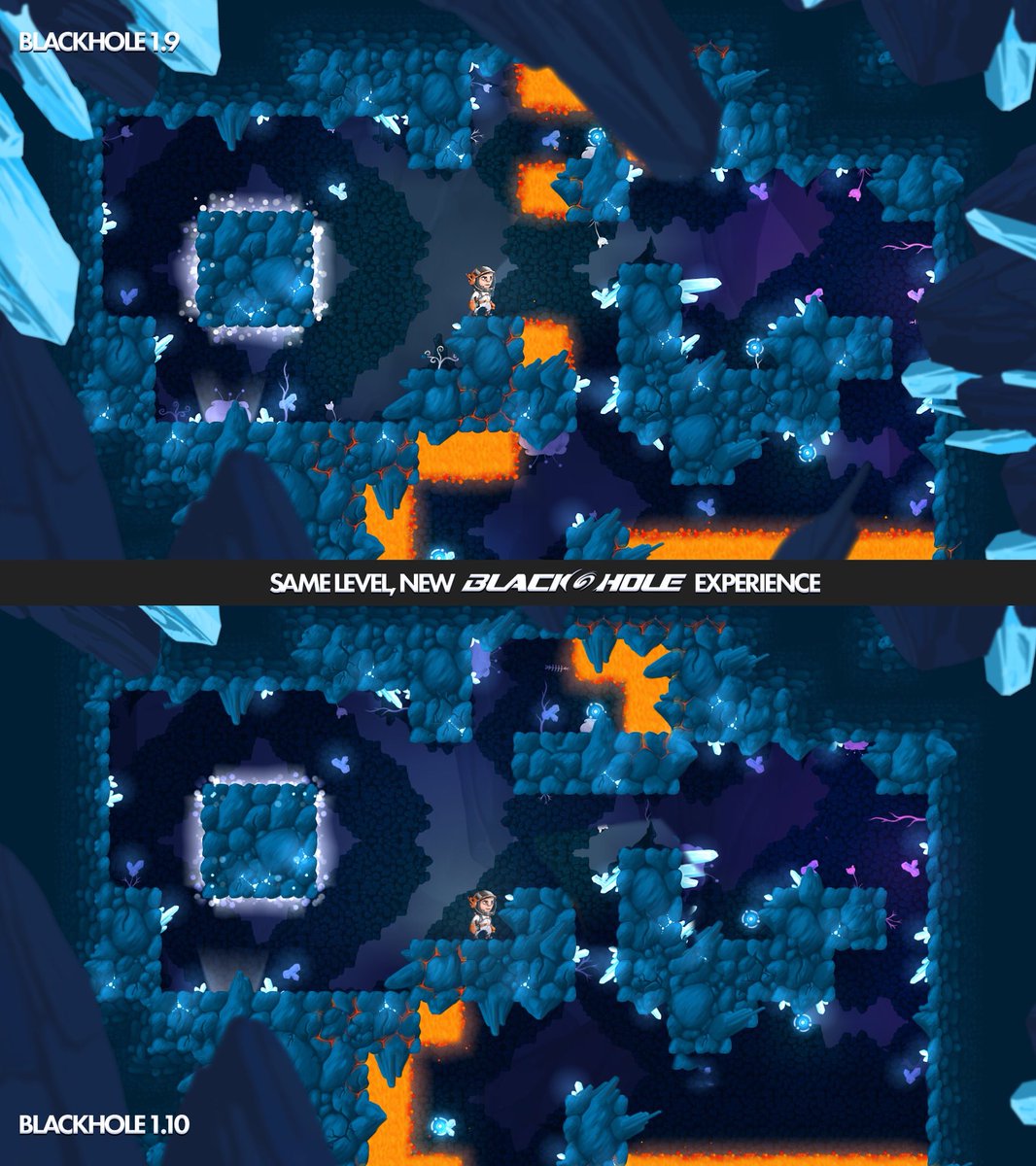 We released a new update for both full and demo version of BLACKHOLE! 

Besides launching the Coffee Cup event (in which you can participate for free right now), we also made some changes to a few levels to make them more enjoyable! 

Here’s an example: