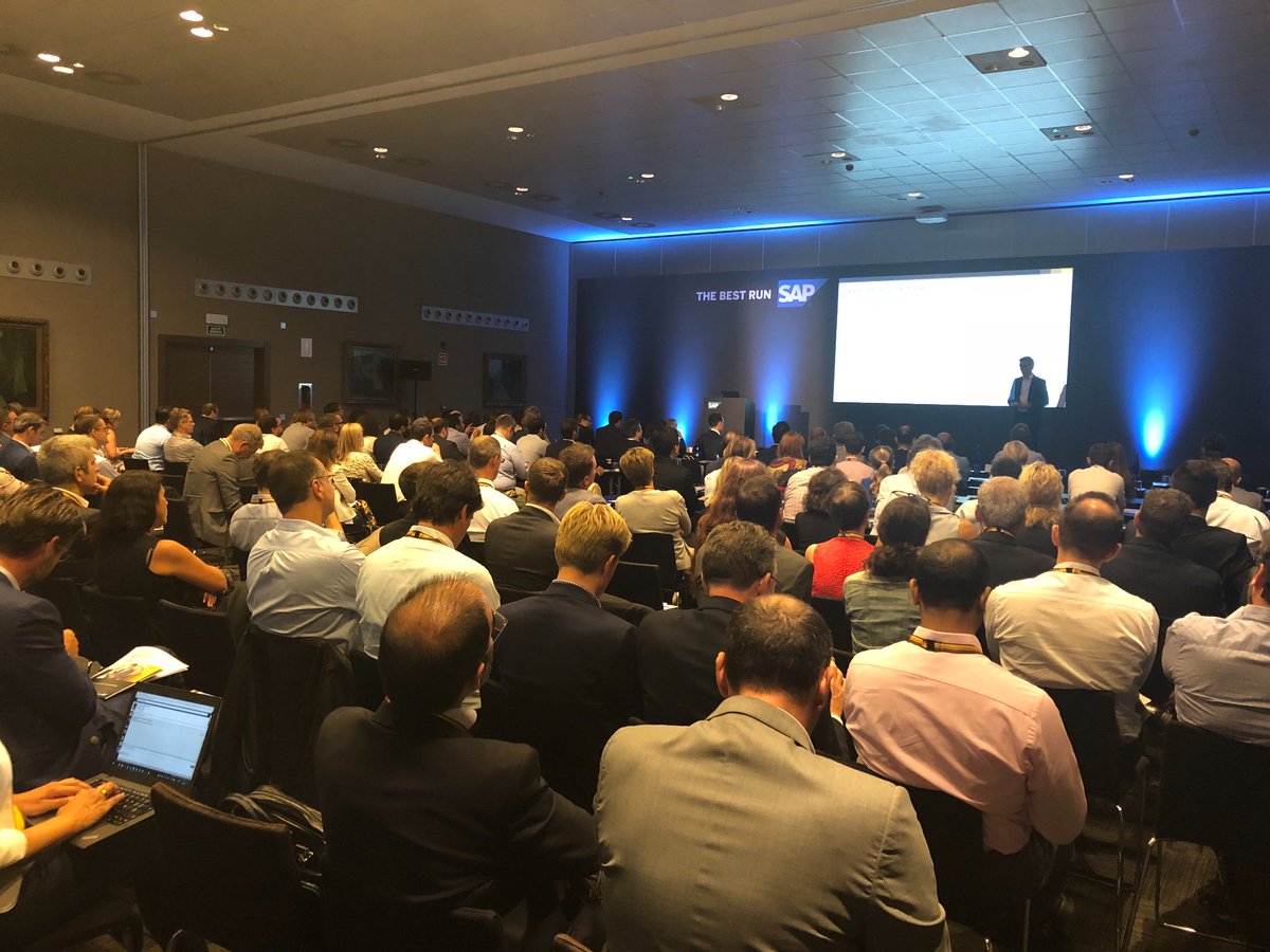 Jess_L_Duffy's tweet photo. The International SAP Conferences for Central Finance and Management Controlling have officially been kicked off with our first keynote speaker: Michel Haesendonckx, SAP. #welcometomadrid #SAPcfEU #SAPmcEU @TACookEvents @SAPFinance https://t.co/8XkPXb2awy