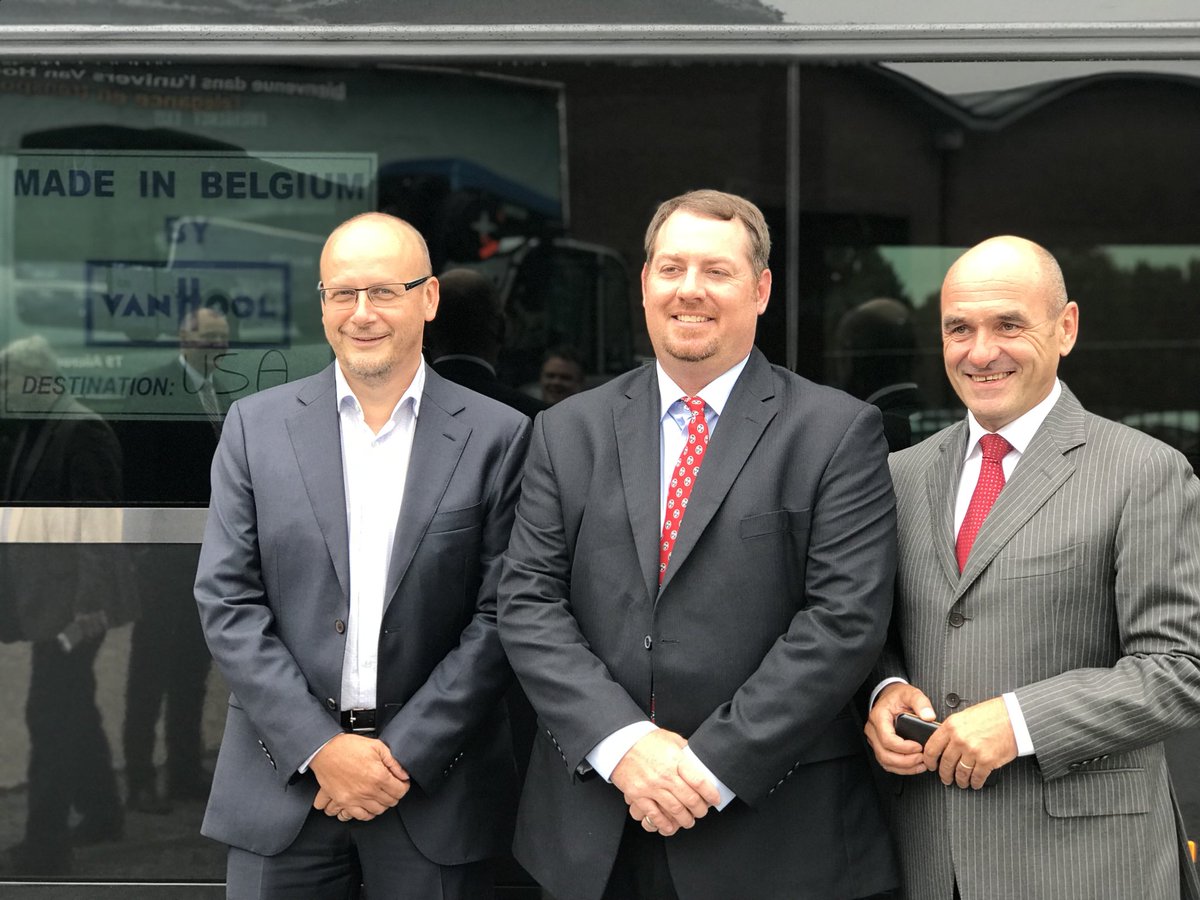 tnhome4industry's tweet photo. Great seeing our newest industrial company Van Hool and touring their Belgium facility with US Ambassador to Belgium Ronald Gidwitz #madeinmorristown #netvrida https://t.co/dyc4pUwh3T