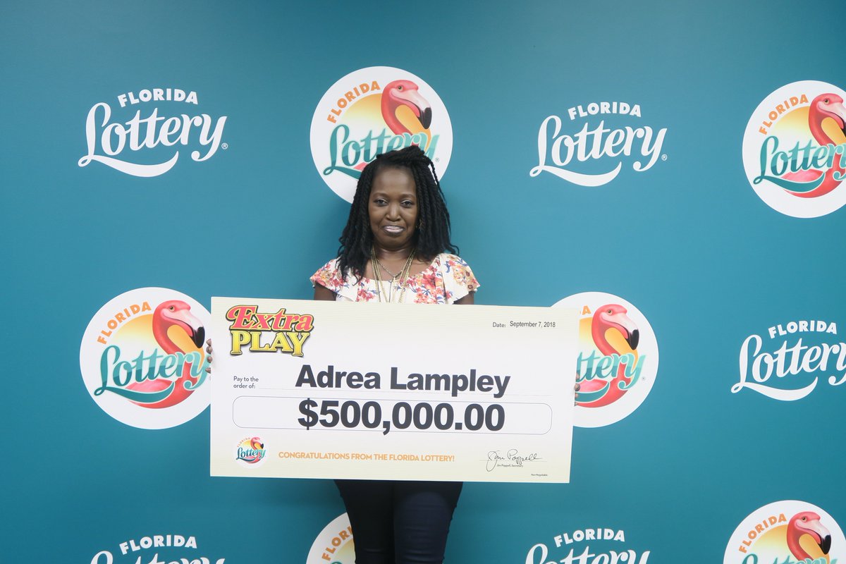 floridalottery's tweet image. RETWEET to congratulate Andrea Lampley from Wauchula for claiming a $500,000 top prize from the EXTRA PLAY Scratch-Off game! 👏👏👏