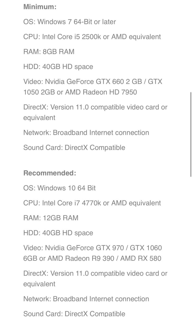 tejbz's tweet image. PC Blackout beta specs! I’m excited! #codblackout