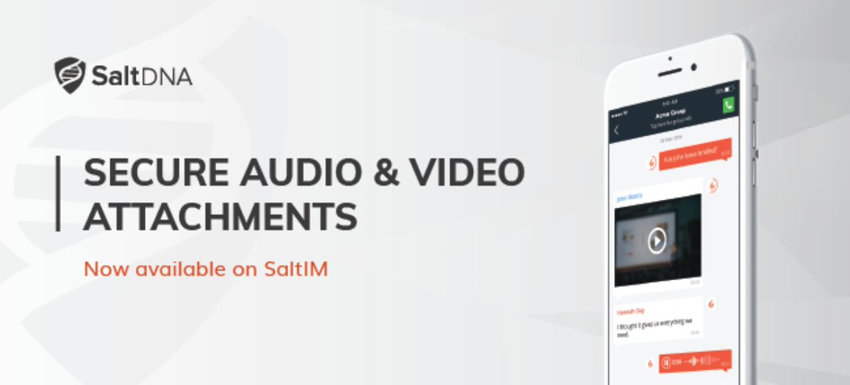 saltcontrol's tweet photo. SaltDNA Announce Secure Audio & Video Attachment Capabilities
https://t.co/hdthXbNhrl
#SecureAttachments #SecureCommunications https://t.co/4eILTbIagD