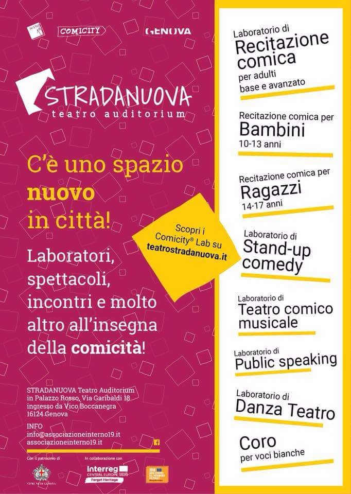 EsperimentidiMG's tweet image. Dal #9ottobre, ci si vede in #StradaNuova!
#genova #comedy #theatre #lab
