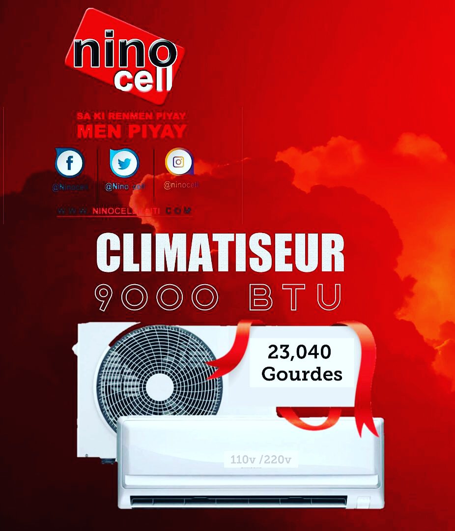 Nino_Cell's tweet photo. #Climatiseur 9000 
Prix :23,040 Gdes 
Men piyay
Nou se Ninocell .... https://t.co/eBWvpK0a4F