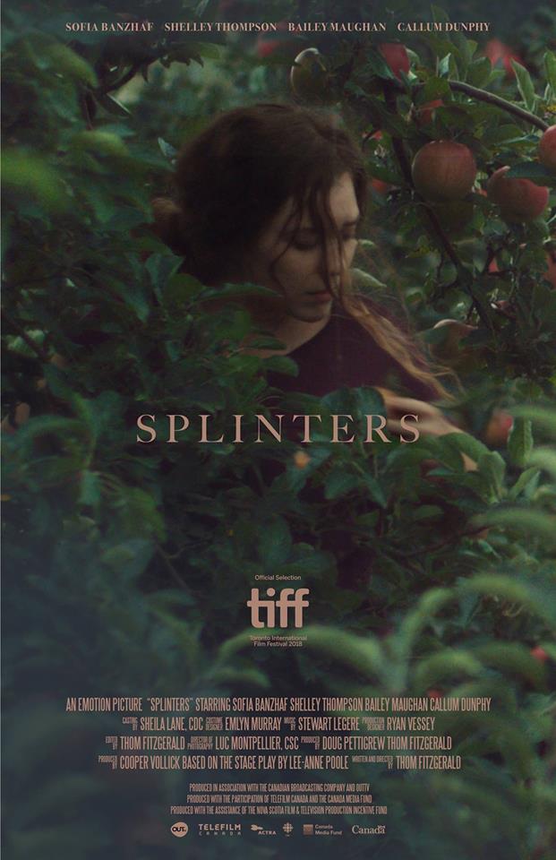 Last night, #NovaScotia feature film SPLINTERS (from director <a href="/thom_fitzgerald/">Thom Fitzgerald</a>) had its world premiere at <a href="/TIFF_NET/">TIFF</a>. But don't worry, you can still catch it at <a href="/thefilmfest/">Atlantic International Film Festival</a> as the Opening Night Gala! Buy tickets here: finfestival.ca/12sew-opening-… #nsfilmjobs #TIFF18