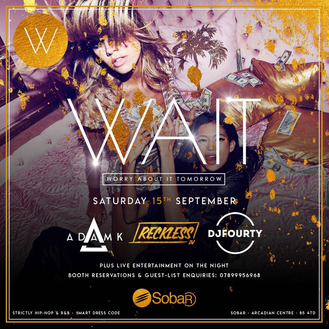 JoeyU2ng's tweet image. Fridays = @Fame_Sobar 🍹

Saturdays = @SobarWait 🥂

Booth Bookings 🍾
Guestlist 📝 
Birthdays 🎈
Celebrating 🎊 

Whatever it is.. Drop me a Message 📲

We have your Weekends Covered 🕺🏼💃🏼