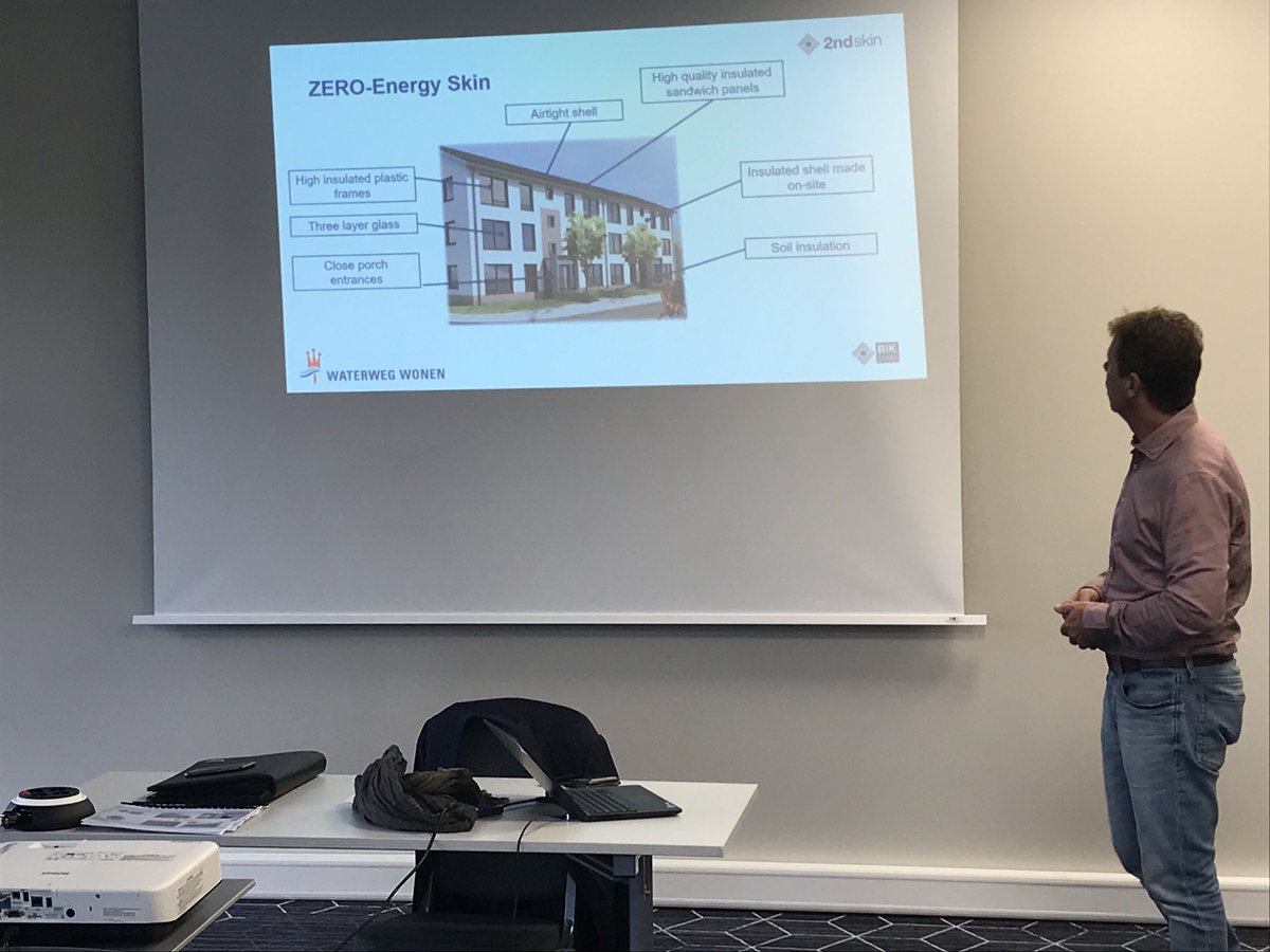 Onno de Wal of <a href="/BIKbouw/">BIK bouw</a> explains about how they renovated the #zero #emission #energy buildings #solarpanels heat recovery, cooling quite