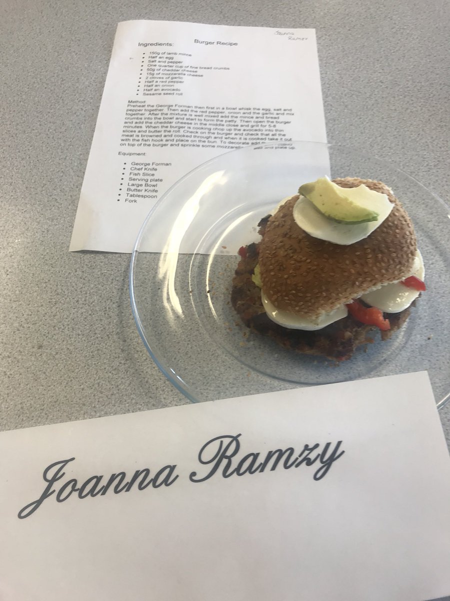 Balweariefood's tweet photo. S4 Hospitality ‘Brilliant Burger Competition’ 🍔 - Miss Wishart’s winners! 🥇 Isla Roy 🥈Laura Christensen🥉Joanna Ramzy! Well done! 👏🏻 #celebratingsuccess #hospitality #burgercompetition #ScotchBeef #ScotchLamb #qms @BalwearieHE @BalwearieHigh @qmscotland https://t.co/o1SmHlZj28
