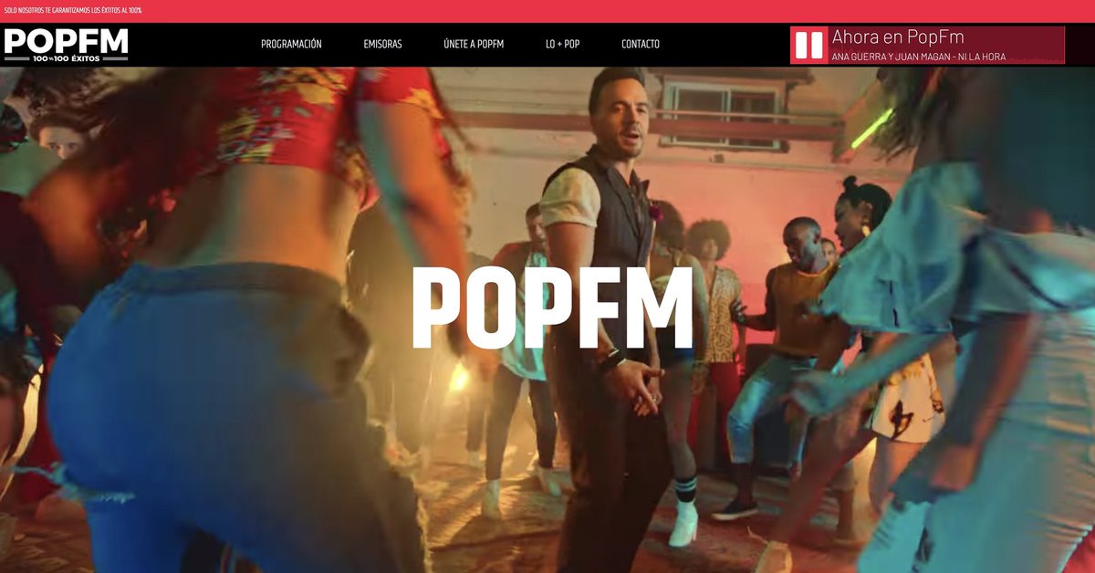 PopfmSpain's tweet photo. ¿Aún no conoces nuestra web?
https://t.co/br8izJ5bJO
#radiostation
#onlyhits #enjoythemusic https://t.co/NfwoEz9eaX