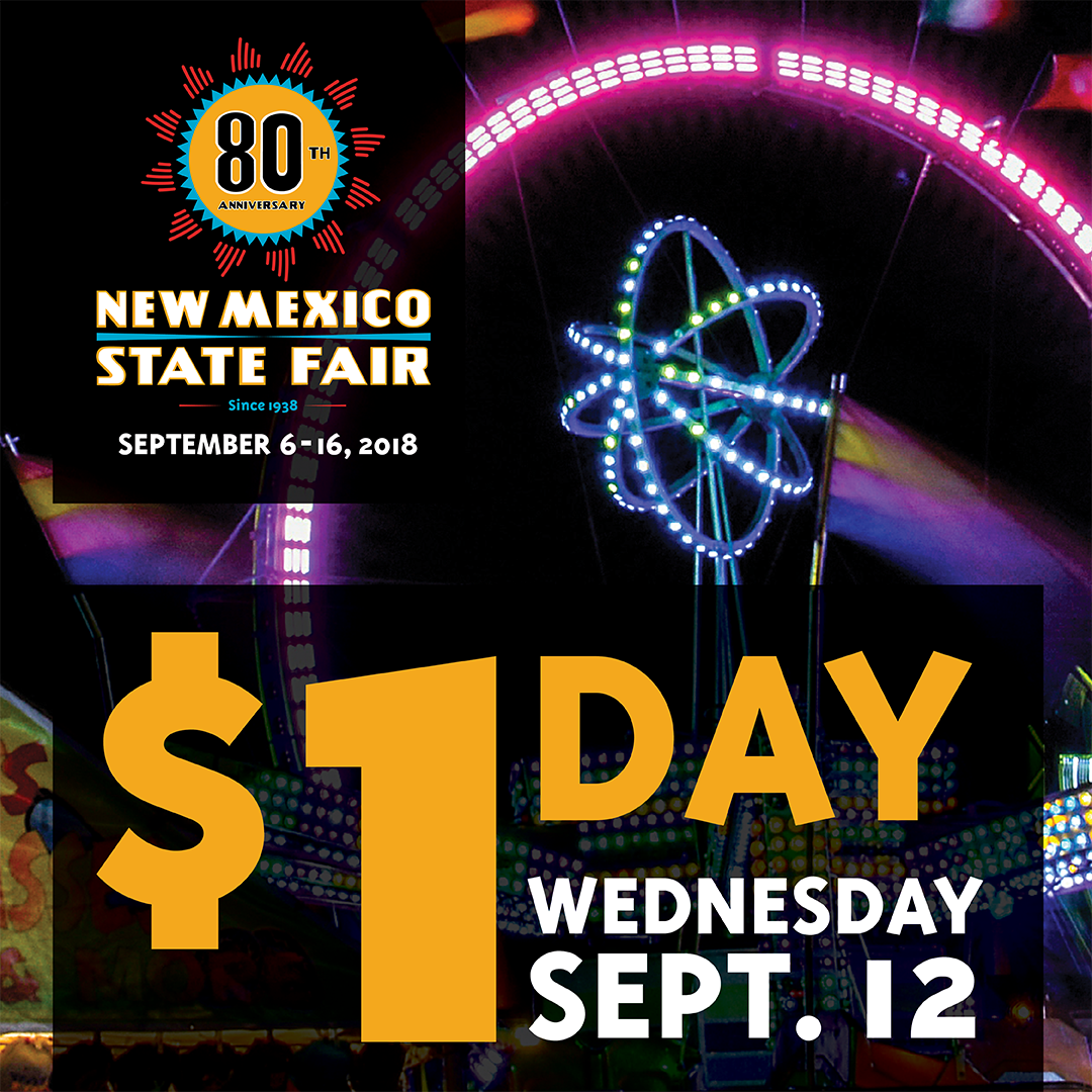 NMStateFair's tweet photo. Today, September 12th is Pathway to College and Careers Day ~ $1 Admission and $1 rides, minimum ticket purchase of $10. Plus, @DanAndShay with the PRCA Rodeo. Full schedule here:  https://t.co/YonnNult9x https://t.co/C5rBsOcYyw