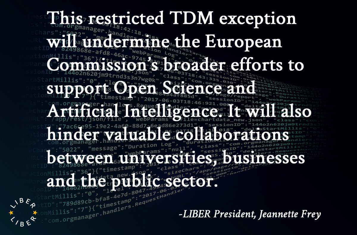 European #Research &amp; #Innovation At Risk After #Copyright Vote - Read our full reaction here: libereurope.eu/blog/2018/09/1… #libraries #TDM #AI