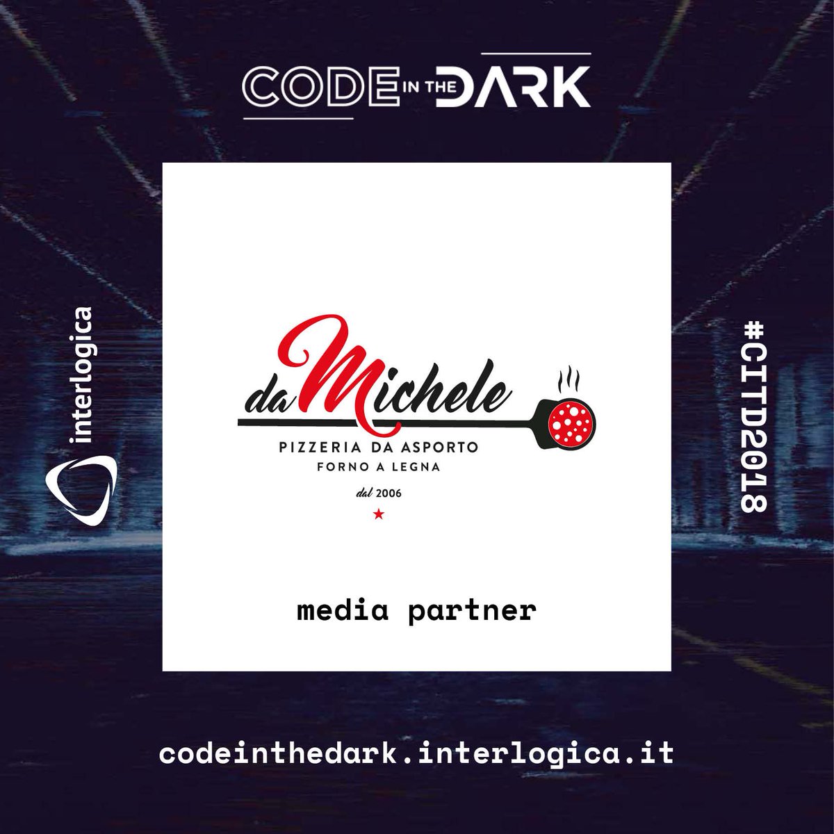 interlogica's tweet photo. Code in the Dark Venezia | Sponsor tecnico: Pizzeria da Michele si impegna al massimo per offrire la miglior qualitร ed il miglior servizio possibile.
Le sue pizze le assaggi venerdรฌ 14 settembre all'Argo16, h19
Registrati qui:https://t.co/LpfQui2Yfy
#CITD2018 #interlogicaEvents https://t.co/orV1xaGUJV