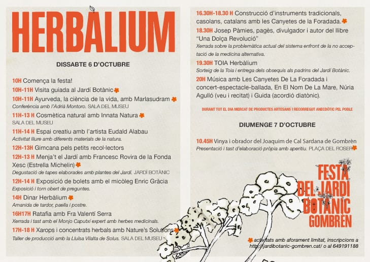 jardibotanic's tweet photo. AQUÍ TENIU EL PROGRAMA DE L'HERBÀLIUM.

US HI ESPEREM https://t.co/WJYZGLp4vu