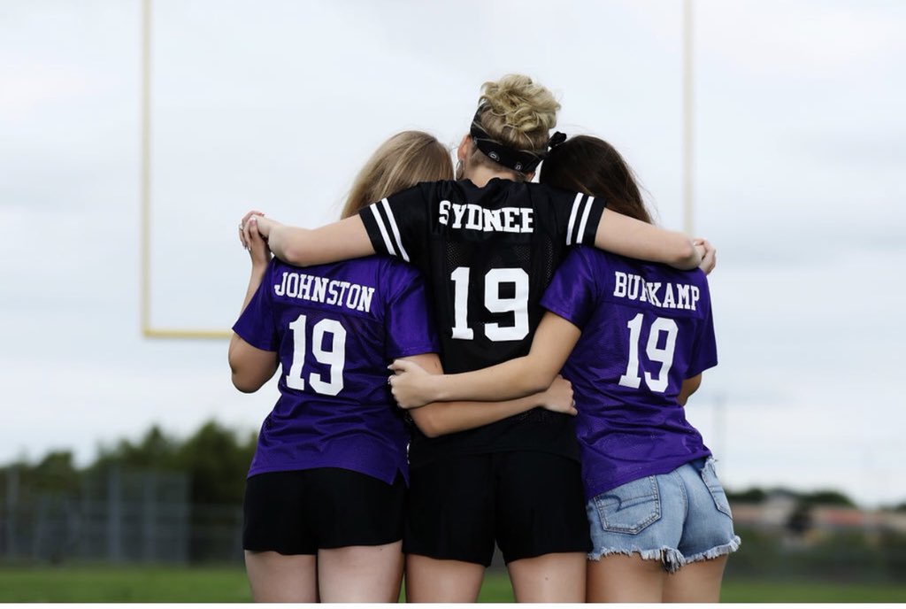 emb613's tweet photo. Football season and these girls will always have my heart.💜 
Get your senior photos done with the best! https://t.co/ogbXPRoYY1