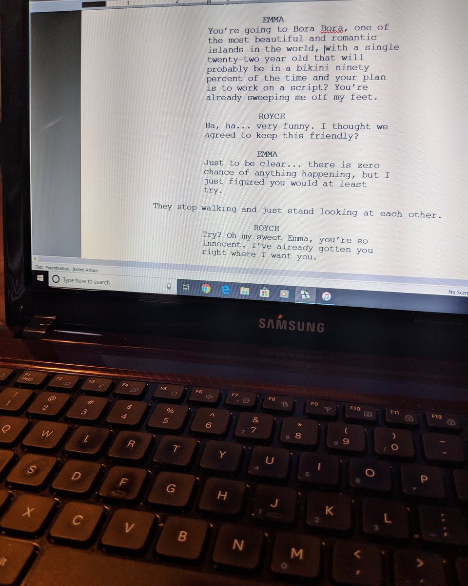 Back at it! #Finaldraft #editing #screenwriting #screenplay #screenwriter #Writer #writerscommunity #NoAgeNoLimitNoDeath