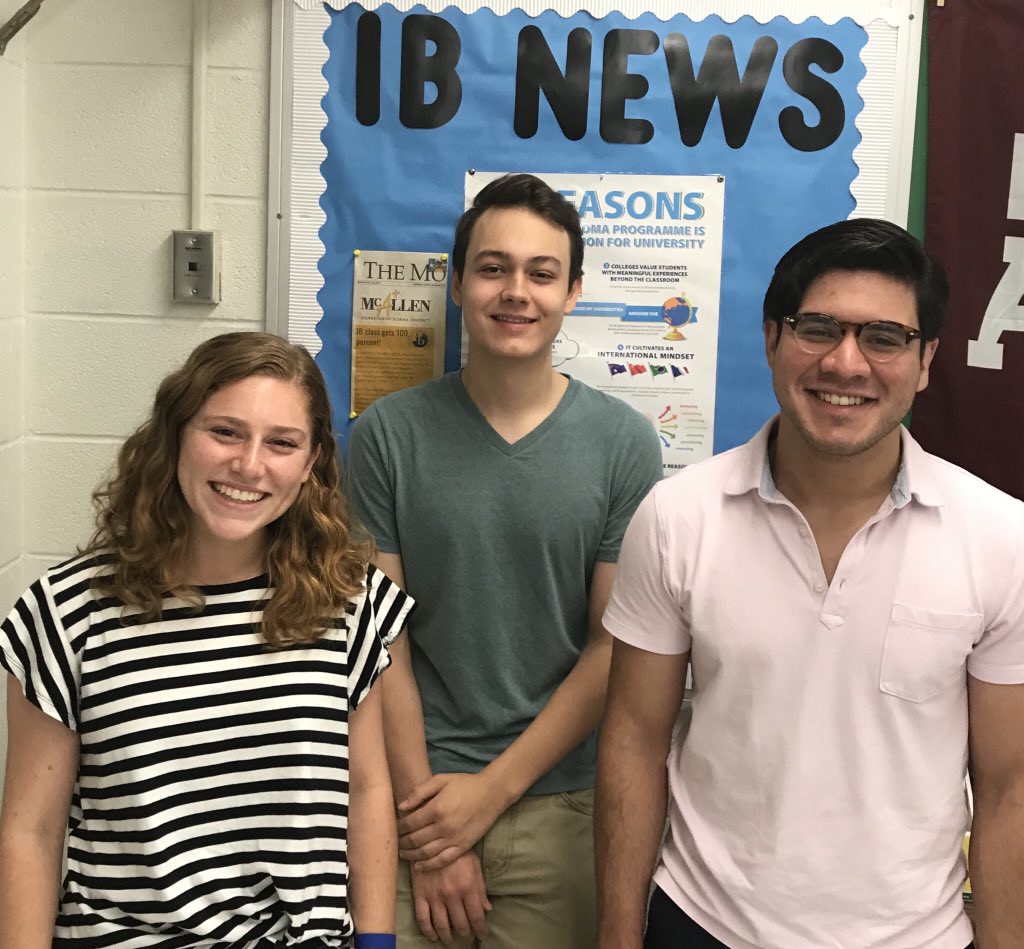 lamar_academy's tweet photo. Congratulations to Emily Gurwitz, Diego Perez, and Travis Ziegler for being named National AP Scholar as Juniors.  They received scores of 4 or higher on 8 or more AP tests. We are very proud of you! @McAllenISD @APCollegeBoard @TexasIB @iborganization @MISDAdvAcad https://t.co/a2NBwzWYZi