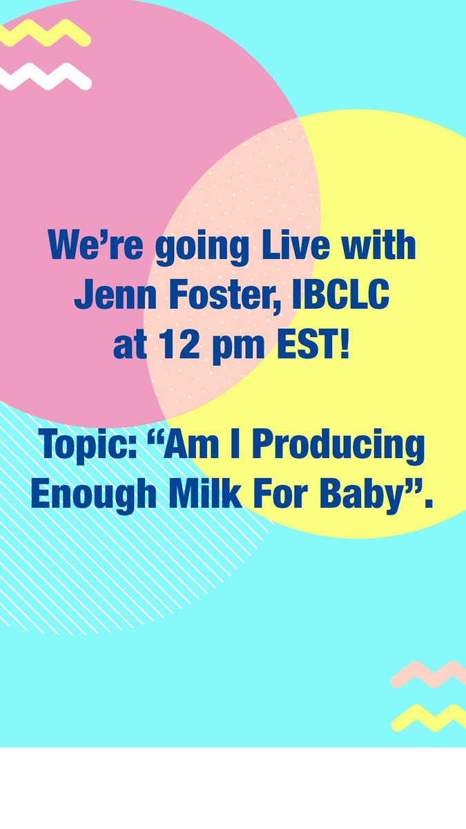 SpectraBabyUSA's tweet photo. We are going live at 12 pm EST discussing "Am I producing enough for baby". Tune in to FB and IG @spectrababyusa to ask your questions and learn about our pumps from our Senior IBCLC, Jenn Foster. #breastpump #breastfeedingmommies
#nursing #momlife #spectrabreastpump https://t.co/3VZY8ECYcn