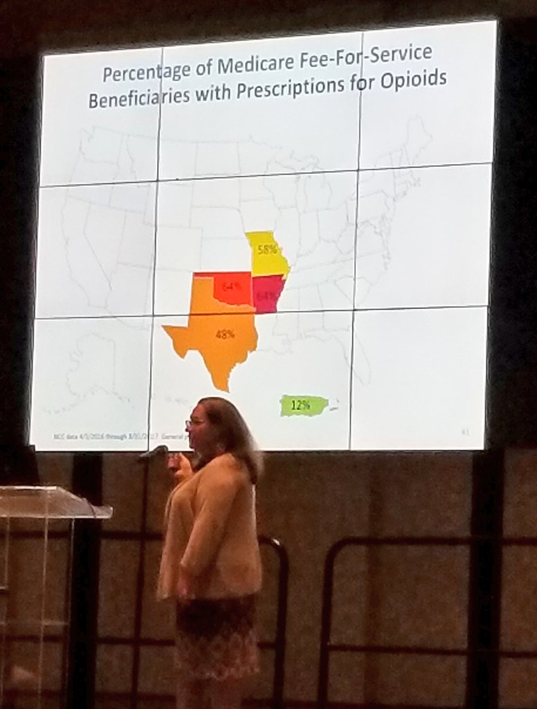 Sixty-four percent of Medicare fee-for- service beneficiaries have prescriptions for opioids in Oklahoma.
