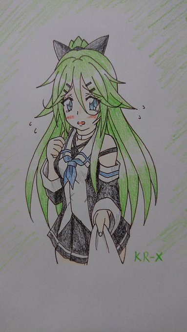 #艦これ版深夜の真剣お絵描き60分一本勝負
#艦これ版真剣お絵描き60分一本勝負_20180912
山風がかまって欲しそうにこちらを見ている 