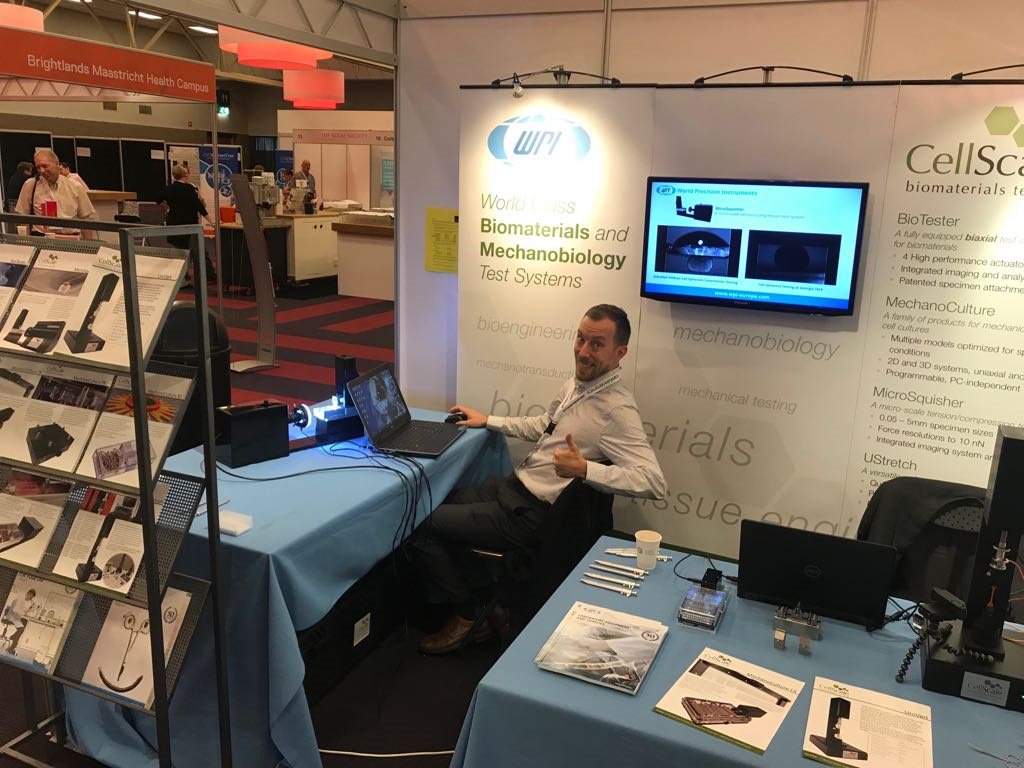 #Biomaterial testing demonstrations on our booth at #ESB2018.