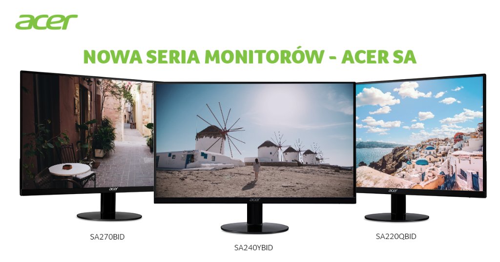 AcerPolska's tweet photo. Sprawdź nową serię monitorów #AcerSA! Znajdziesz je w @xkom_pl: https://t.co/JQ3XyJfjZ2 🔥 https://t.co/dRjmyReOqw