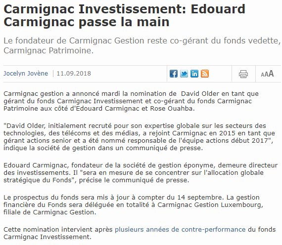 Investissement Edouard Carmignac Passe La Main Le Fondateur De Lt A Href 039 Fr S Gestion 039 Gt Lt U Gt Gestion Lt U Gt Lt A Gt Recarmig Morningstar France Scoopnest