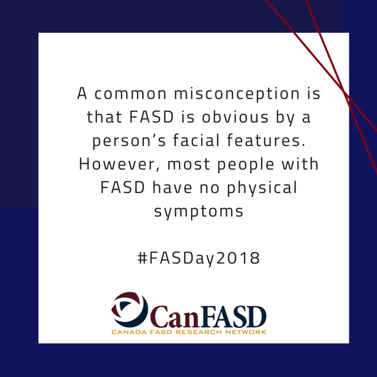 CanFASD's tweet photo. #FASDay2018 Fact #11: A common misconception is that FASD is obvious by a person’s facial features. However, most people with FASD have no physical symptoms
For more information: https://t.co/qGEqxQmWJj https://t.co/UJNBrwbvNP