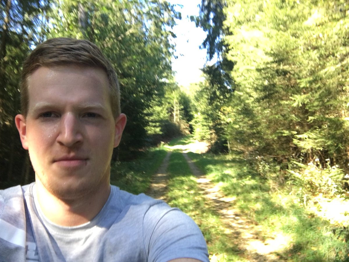 Exhausted picture of me running through Olzheim 