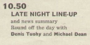 New on BBC2 today, 1964: Late Night Line-Up. The close-of-play arts review show that begat Colour Me Pop, Disco 2 and, ultimately, The Old Grey Whistle Test. @TheOGWT