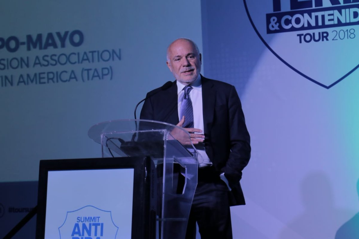 "Venimos a buscar la manera de fortalecer la protección de derechos de autor y propiedad intelectual" Gustavo Pupo- Mayo, Chairman de la Television Association of Programmers Latin America (TAP) #toursummitEcuador #Ecuador