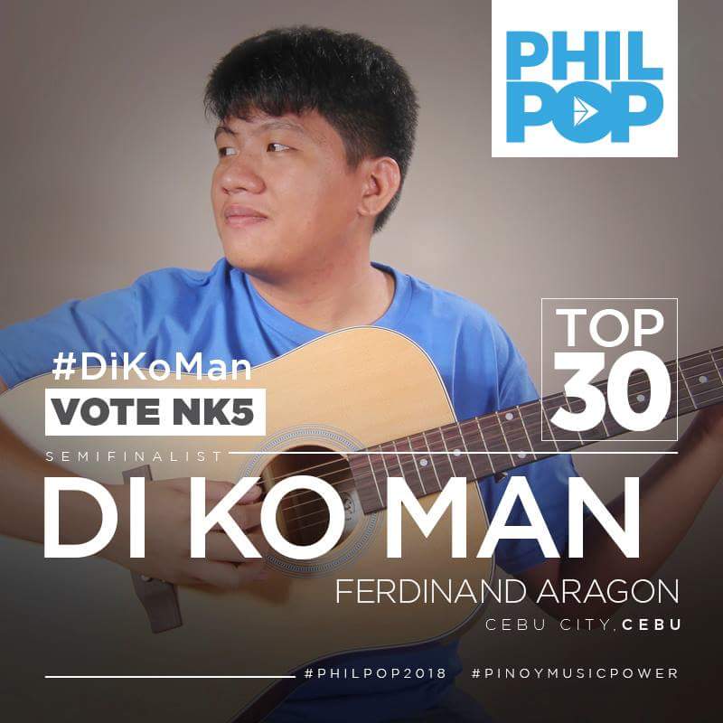 ferdinaragon's tweet photo. Hi guys. To my very few followers π. Pls vote for my song DI KO MAN.
Like and retweet, and PLEASE LISTEN to it at:
π΅ https://t.co/uLAz6lmaX9 π΅
I hope you like it.
It will be on Spotify and YouTube soon my
Text VOTE NK5 to 8933
#OPM
#Philpop2018
#PinoyMusicPower
#DiKoMan https://t.co/YT0KguLLf9