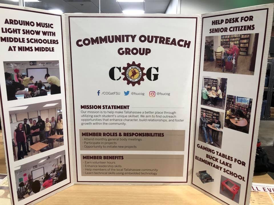 FsuCog's tweet photo. CCI CLUB DAY! Stop by the Innovation hub ( LSB 2nd Floor ) &amp; see all the great clubs we have to offer. Also stop by to see how you can get involve with the community outreach group. Let’s make an impact on the Tallahassee community &amp; help those in need! #GetInvolved https://t.co/tyFn9TVhRO