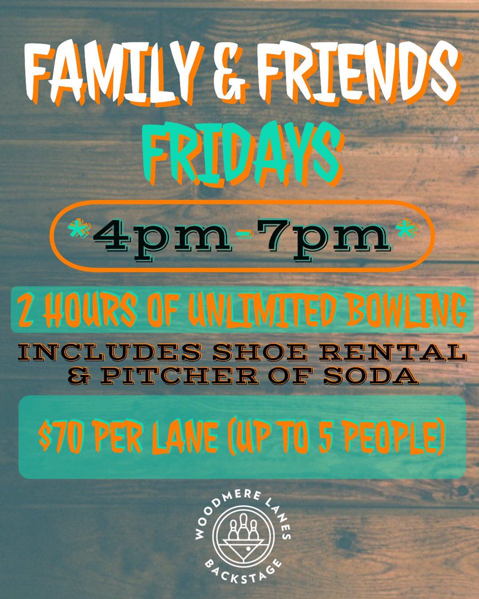 WoodmereLanes's tweet photo. weekend bowling specials 🎳 https://t.co/z8iFzywiMd