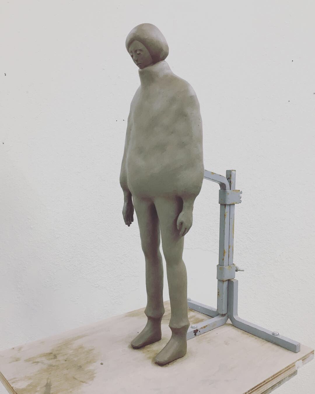 粘土彫刻　人形　置物 粘土彫刻人形本体アルミ線手作り粘土diy作品継手画材粘土ツール1