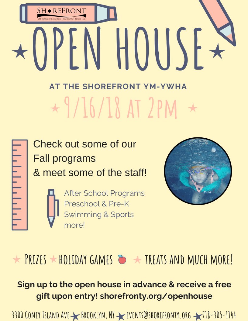Shorefront YM-YWHA (@shorefronty) on Twitter photo The <a href="/shorefronty/">Shorefront YM-YWHA</a> is having an open house for its programs and you're invited! #fall #openhouse #welcome Sign up shorefronty.org/openhouse The <a href="/shorefronty/">Shorefront YM-YWHA</a> is having an open house for its programs and you're invited! #fall #openhouse #welcome Sign up shorefronty.org/openhouse