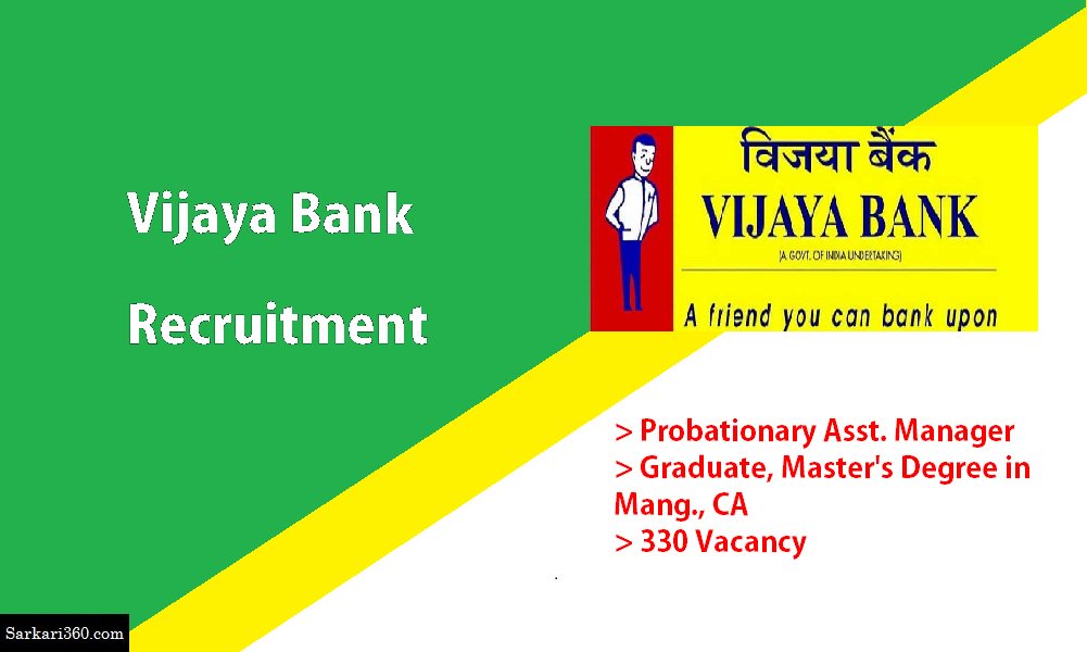 Sarkari360C's tweet photo. Vijaya Bank Recruitment
> Probationary Asst. Manager
> Graduate, Master's Degree in Mang.
> 330 Vacancy
Apply Now 👉 https://t.co/UPpLqeUaiJ ✅
#Job #Banking #Recruitment #Sarkari360 https://t.co/BTaR8Vg08B