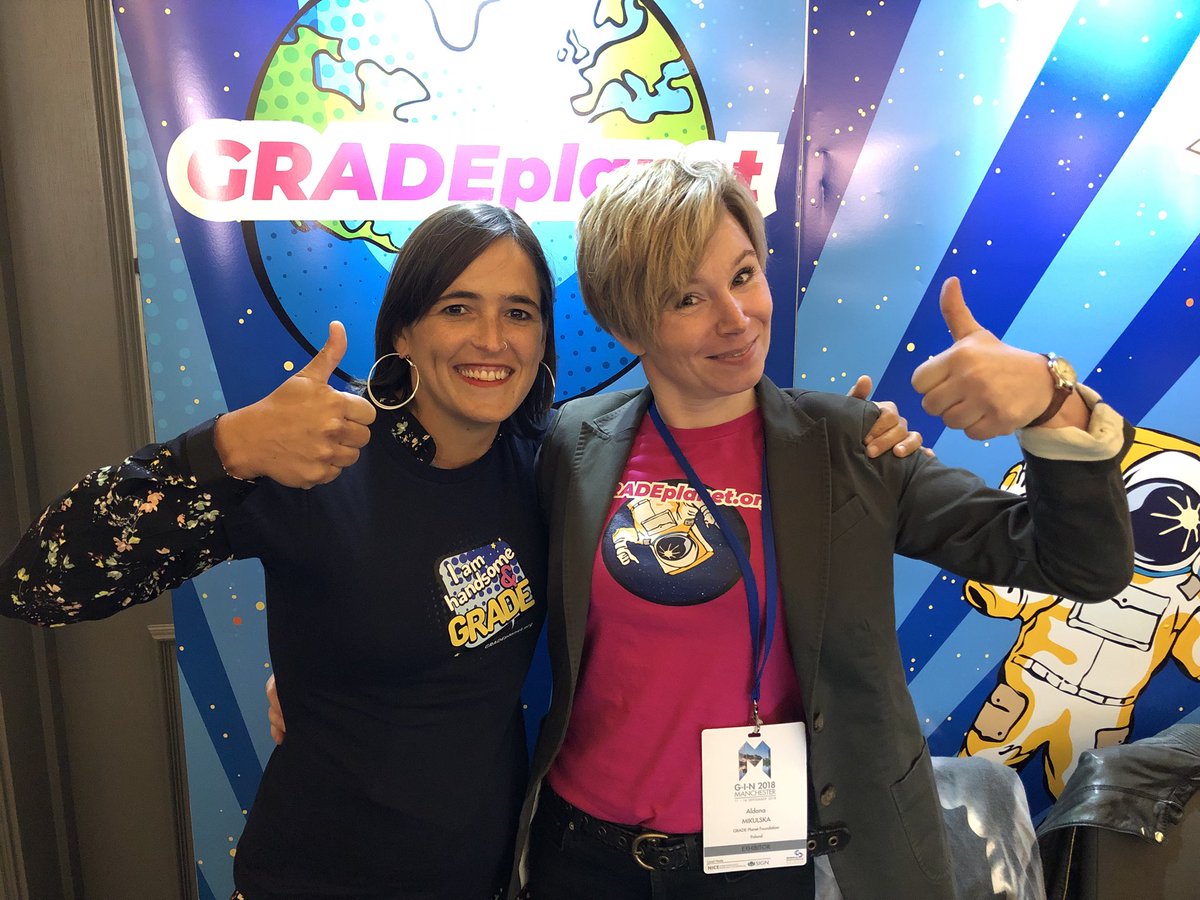 Making the planet more GRADE and a little bit Basque with <a href="/itzietxeiko/">Itziar Etxeandia</a> 🤗 @GINConference  #GIN2018 <a href="/GRADE_WG/">GRADE Working Group</a>